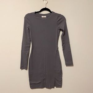 Kookai Dusty Blue/Grey Mini with long sleeves